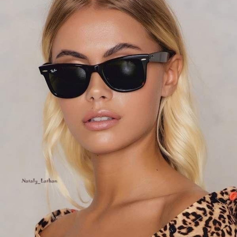 Ray-Ban Black Frame Black Lens Wayfarer Sunglasses Large 54 - Picture 13 of 14
